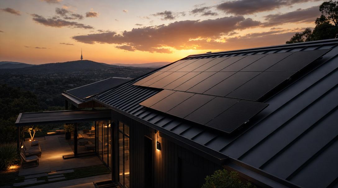 Solar array on a residential roof
